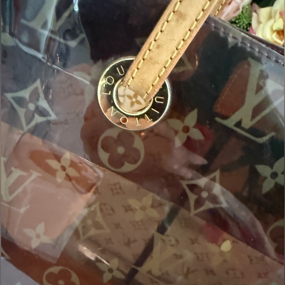 Louis Vuitton Translucent Monogram Ambre Cabas Cruise GM Clear Tote w/ LV Pouch - Picture 3 of 16